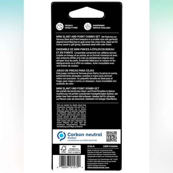 Tweezers, Mini Slant & Point Combo Set — Tweezerman - Picture 12 of 16